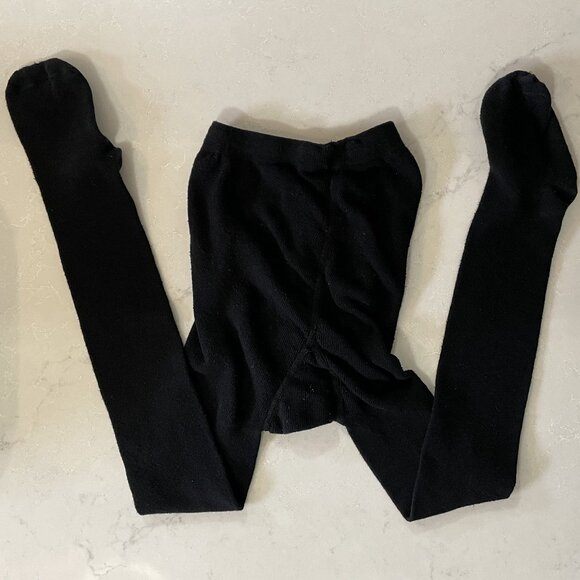 Set of 6 Black Solid Color Girls Tights - Versatile & Comfy! - Picture 3 of 6